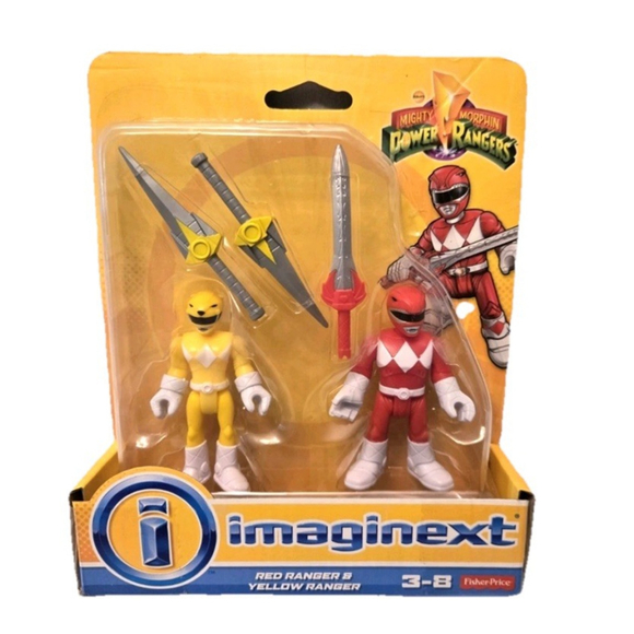 Fisher-Price Other - Imaginext Mighty Morphin Power Rangers - Yellow & Red Ranger. 2015. * NIB *